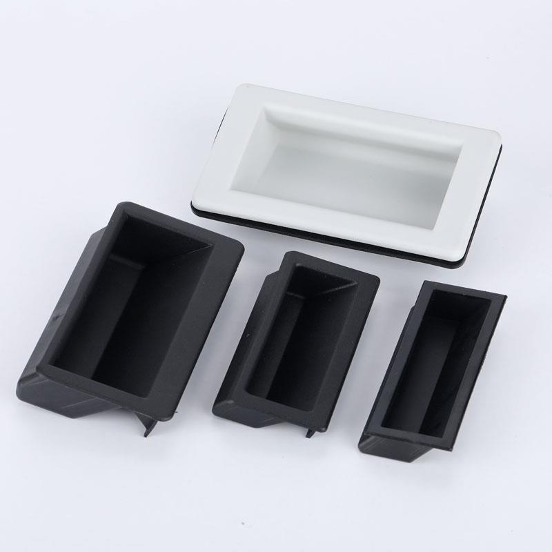 LS537-1-2-3内嵌式机柜门暗拉手XAD21抽屉柜嵌入把手黑色塑料扣手