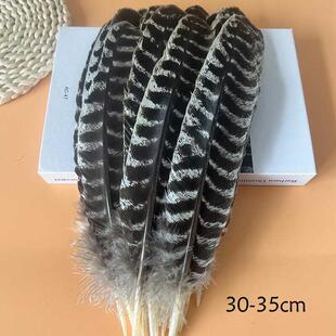 新羽毛天然纹花火鸡窝翎diy箭羽刀翎扇子印地安头饰羽毛拍摄装饰