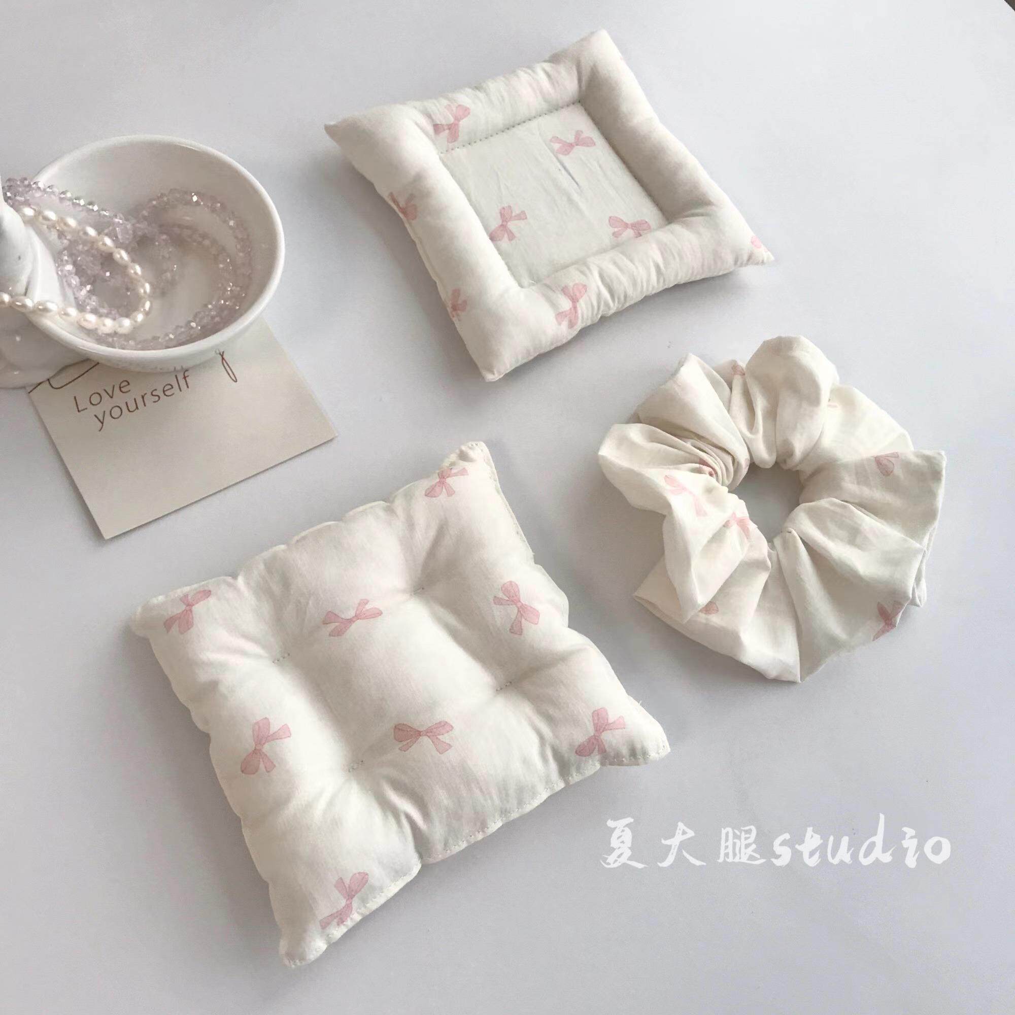 粉色蝴蝶结少女心ins风夹棉杯垫隔热垫防烫桌面杯垫正方形