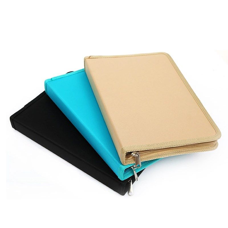 折叠帆布笔帘48/72孔彩铅笔袋 包邮素描笔袋 对折拉链包折叠笔帘