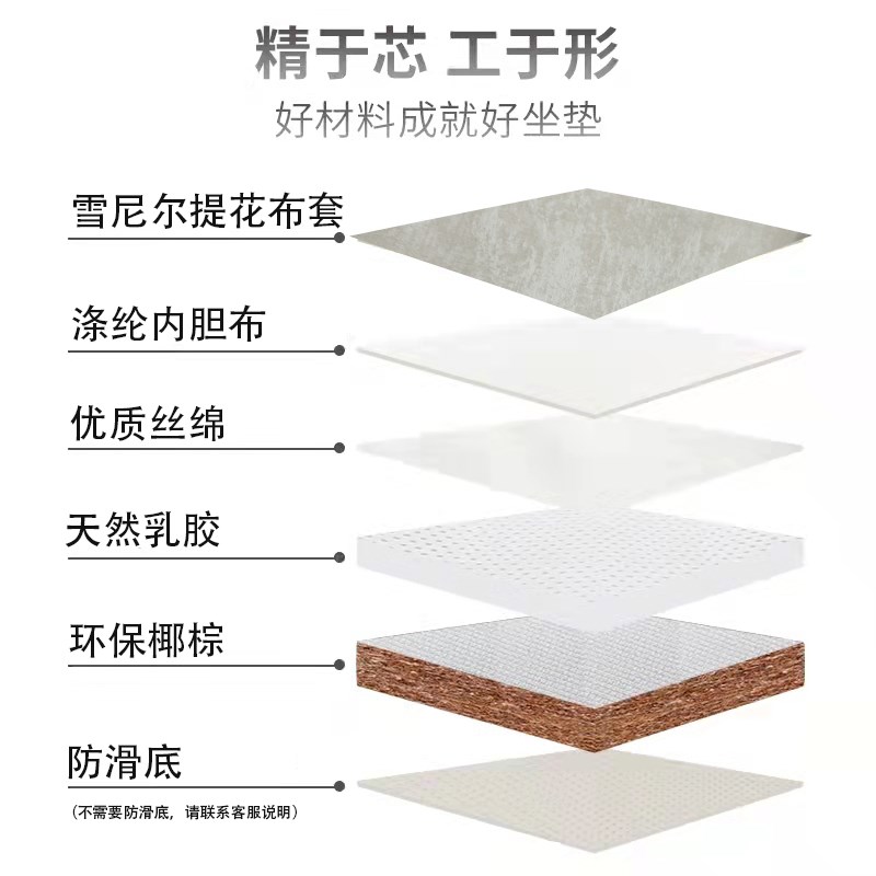 浩宅新款飘窗台垫子定做唐顿庄园中古南洋风椰棕乳胶海绵可拆洗