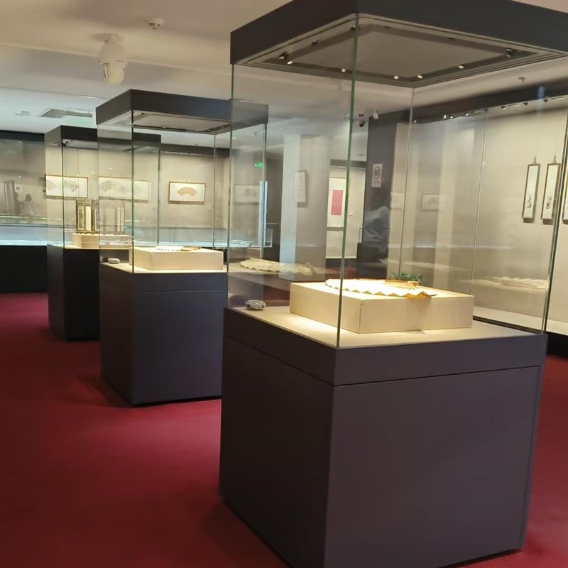 博物馆展示柜台文物展柜玉器古玩玻璃展柜纪念馆陈列柜液压翻盖柜