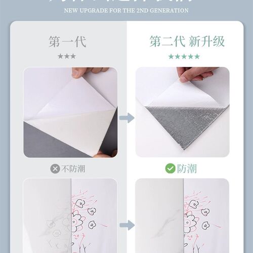 仿瓷砖墙贴厨房墙面装饰pvc防水防潮铝板贴纸墙壁墙纸铝塑板自粘