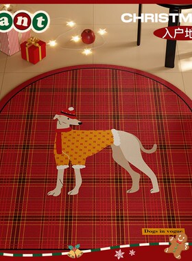 克利弗新年红色皮革入户垫高级感门口防滑垫耐脏防滑垫可擦洗脚垫