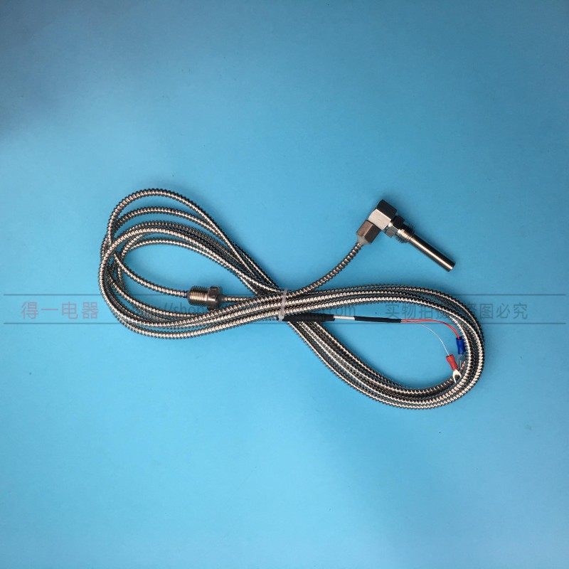 电机铂电阻 pt100 三线制直角螺纹M16*1.5线圈传感器减速机热电阻