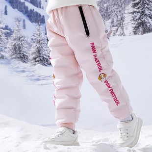 女孩加厚棉裤 2024新款 秋冬季 儿童裤 女童羽绒裤 子女宝宝保暖裤 冬装