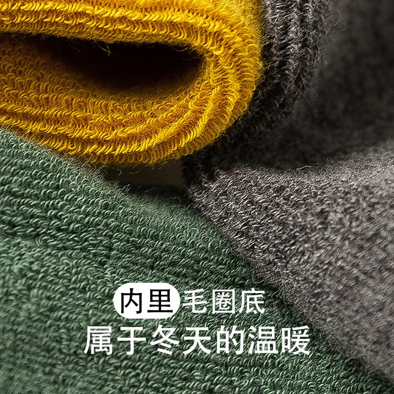 红色儿童袜子靴加厚纯棉秋冬季款中筒高长筒堆堆小孩男童女童外穿