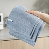 双面钢丝洗碗布干湿两用不易沾油厨房家用钢丝球抹布刷碗银丝清洁