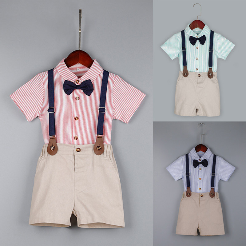 儿童礼服套装男童夏季主持人春秋休闲小西装花童男宝宝周岁演出服