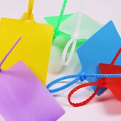 加长塑料封条大号标牌扎带物流吊牌挂签标识牌果树电缆标签牌快运