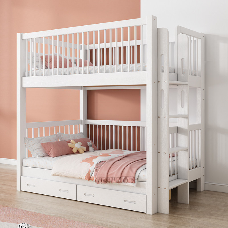 全实木上下床层床小户型子母床儿童上下铺大人低床榉木,住宅家具,高低/子母床,淘宝优惠券,粉丝福利购,淘宝优惠卷