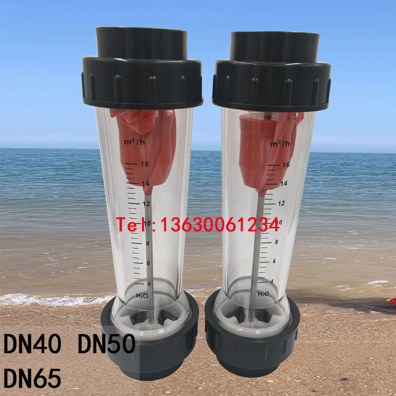 余姚远大PVC转子流量计液体水浮子LZSDN50/DN65/DN40直插式管道式