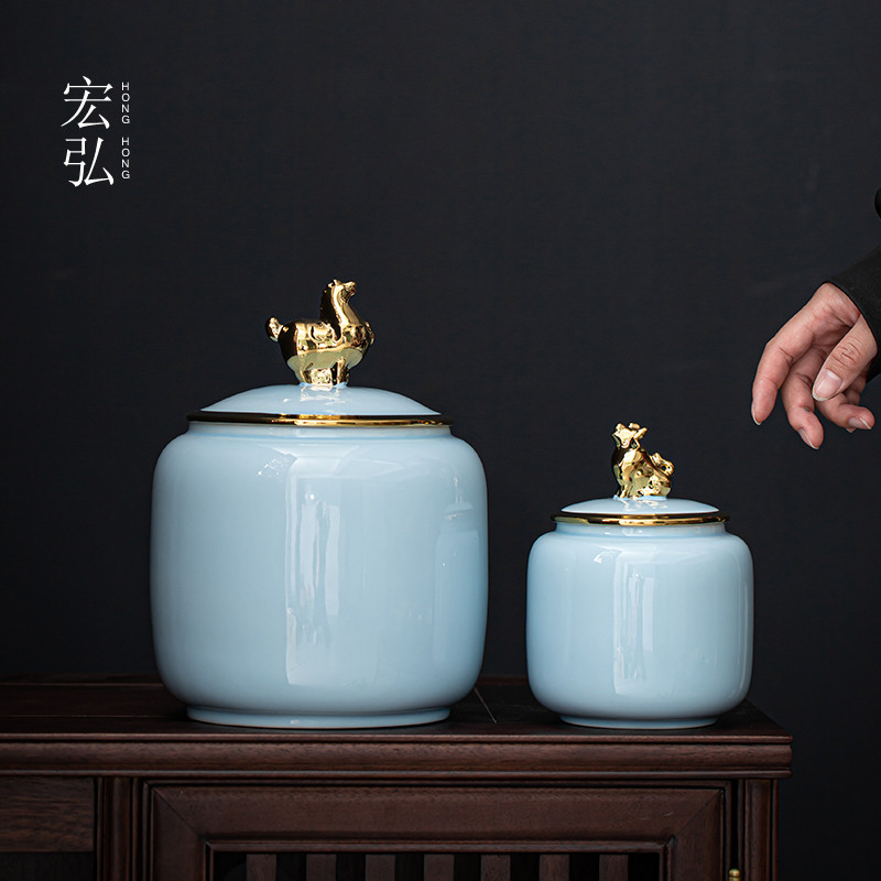 茶叶罐子密封罐中大号普洱红绿茶罐创意茶储存茶盒空罐