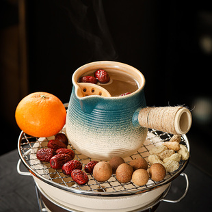 灌罐煮茶壶侧把围炉煮奶茶烤火炉全装室外烧烤老式碳打边炉