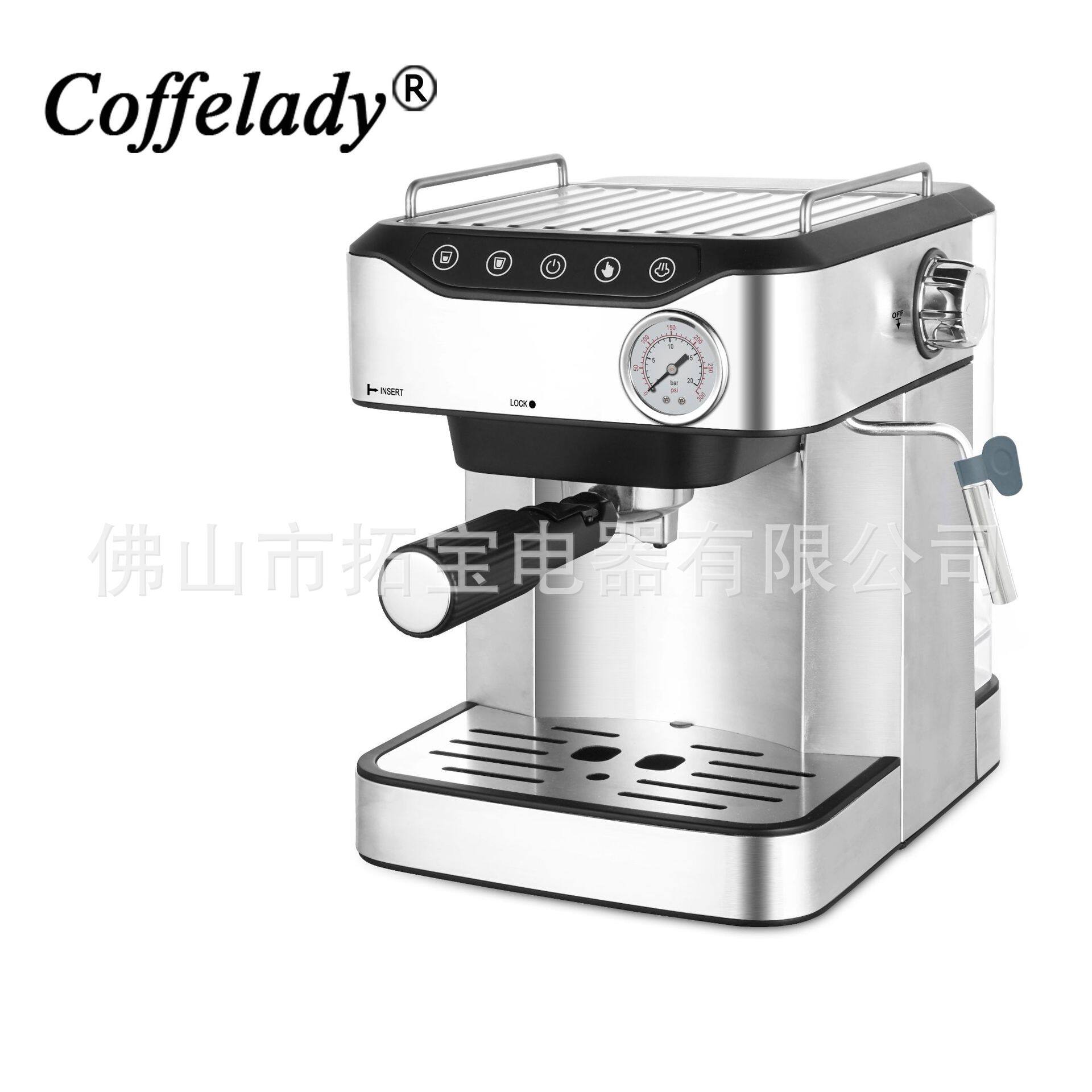 新款Coffelady15bar半自动意式咖啡机泵压式打奶泡咖啡机