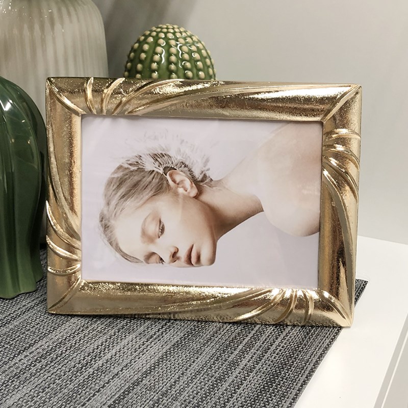 欧式金属6七7寸相框样板房装饰乔迁礼品创意桌面摆台件带打印照片