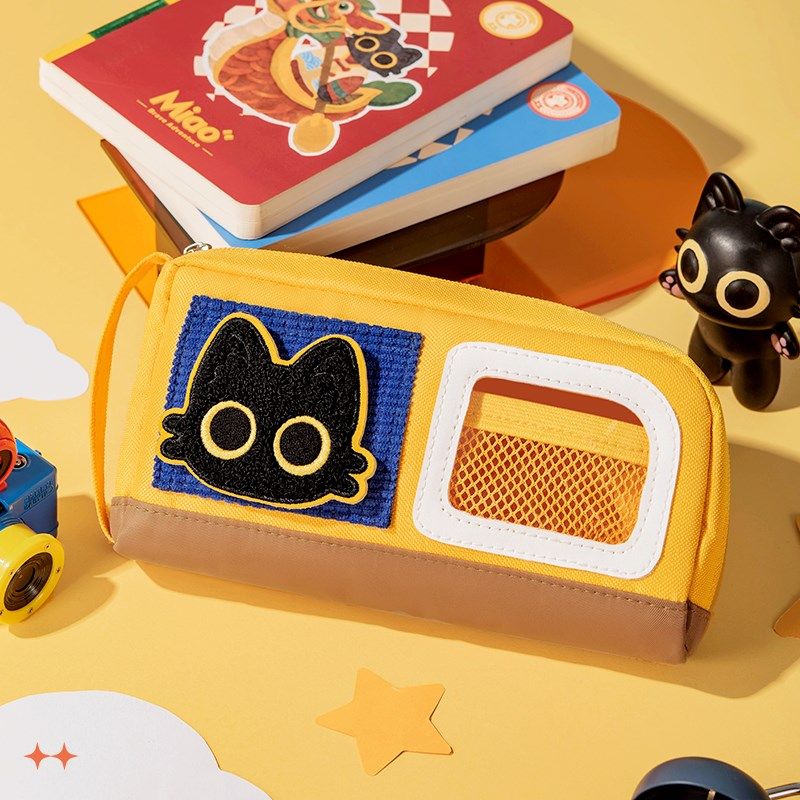 弘典大容量猫咪笔袋撞色森系炫酷文具盒女孩拼接高颜值学生铅笔盒,文具电教/文化用品/商务用品,笔袋,淘宝优惠券,粉丝福利购,淘宝优惠卷