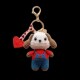 爱心小狗钥匙扣毛线背带裤 生肖狗挂件手工钩织玩偶钥匙圈背包挂饰
