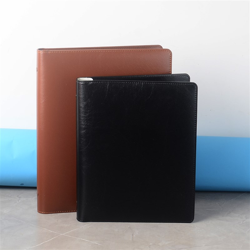 A4活页夹外壳30孔硬质皮面打孔文件夹卡册插内袋收纳册O型相册夹