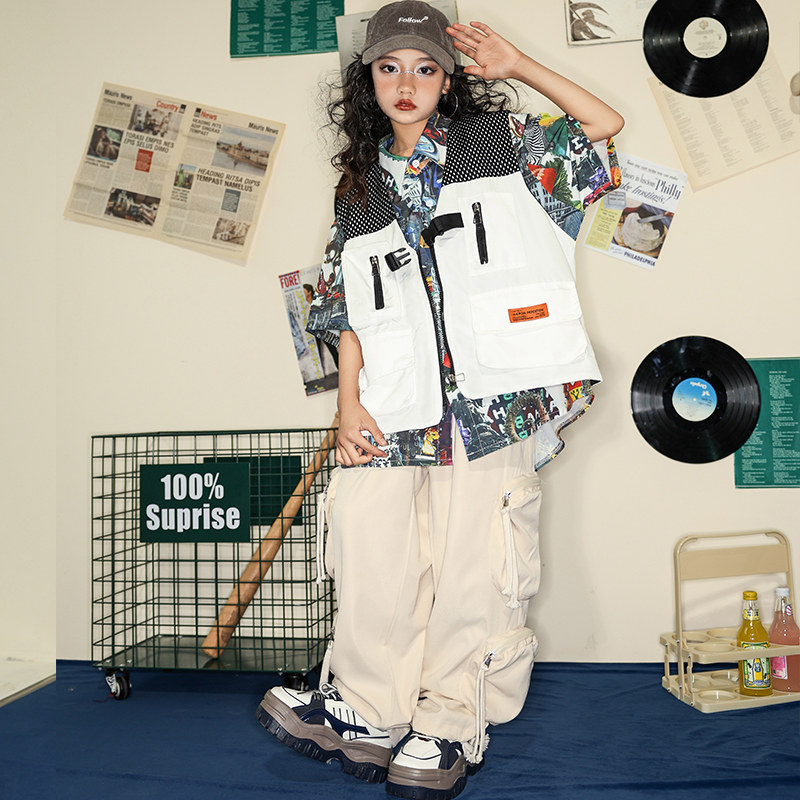 港风街舞儿童嘻哈复古衬衫工装裤套装男女童幼儿hiphop表演出服装,童装/婴儿装/亲子装,儿童演出服,淘宝优惠券,粉丝福利购,淘宝优惠卷