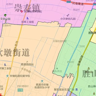 慈溪市地图1.15m丽水市家用折叠高清办公室书房新款装饰画墙贴