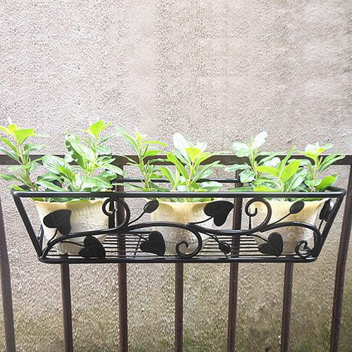 长方形绿萝花架 挂防盗窗 阳台挂式花盆架 悬挂栏杆护栏花篮架