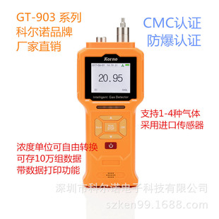 科尔诺便携式甲胺气体检测仪带防爆认证可存储数据GT903-K-CH5N
