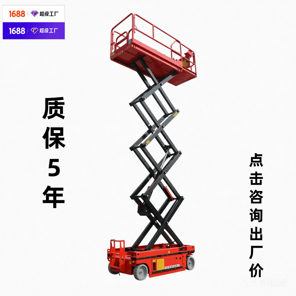 全电动自行走升降机升降平台液压登高车小型自行剪叉升降平台移动
