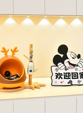 创意鹿角入户玄关放钥匙收纳摆件进门口客厅鞋柜家居装饰品收纳盒