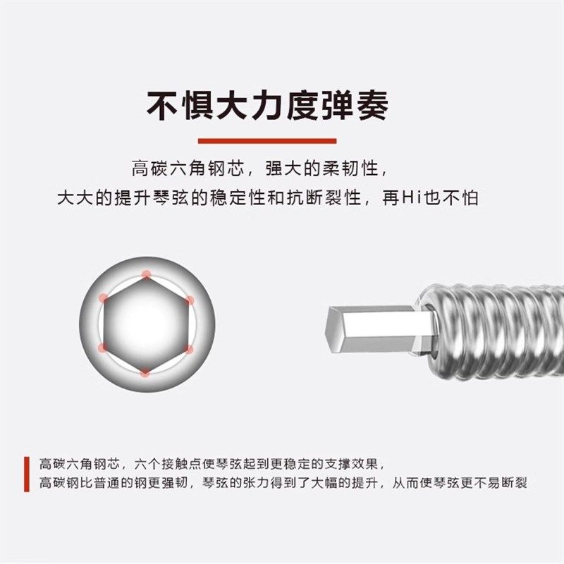 路狗离子镀膜电吉他弦ke-09 ke-10琴弦套装弦线专业全套演奏练习