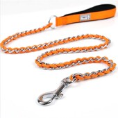 狗狗防咬牵引绳狗铁链子绳子金毛萨摩耶阿拉斯加大中小型犬防爆冲