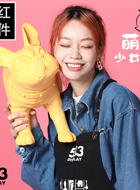 网红桌面摆件狗狗道具模型工艺品软装家居客厅装饰品创意送礼物品