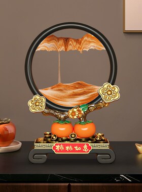 年年有余新中式酒柜摆件办公室客厅玄关电视柜锦鲤工艺装饰品礼物