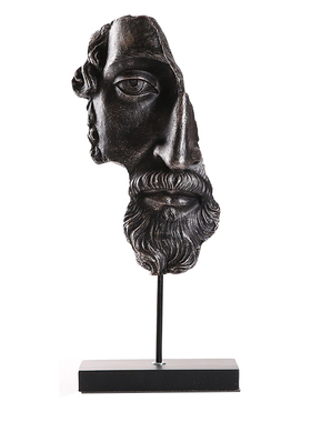 美式创意复古人脸桌面摆件雕像陈列人像书房客厅玄关样板间装饰品