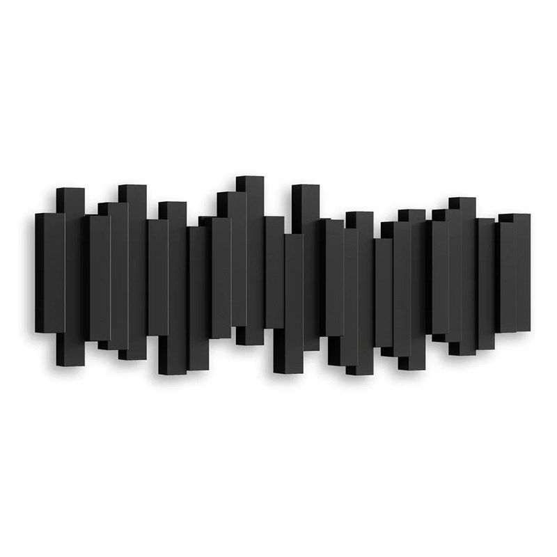 创意钢琴键衣架实木衣帽架入户门壁挂定制设计款衣架多功能衣帽架