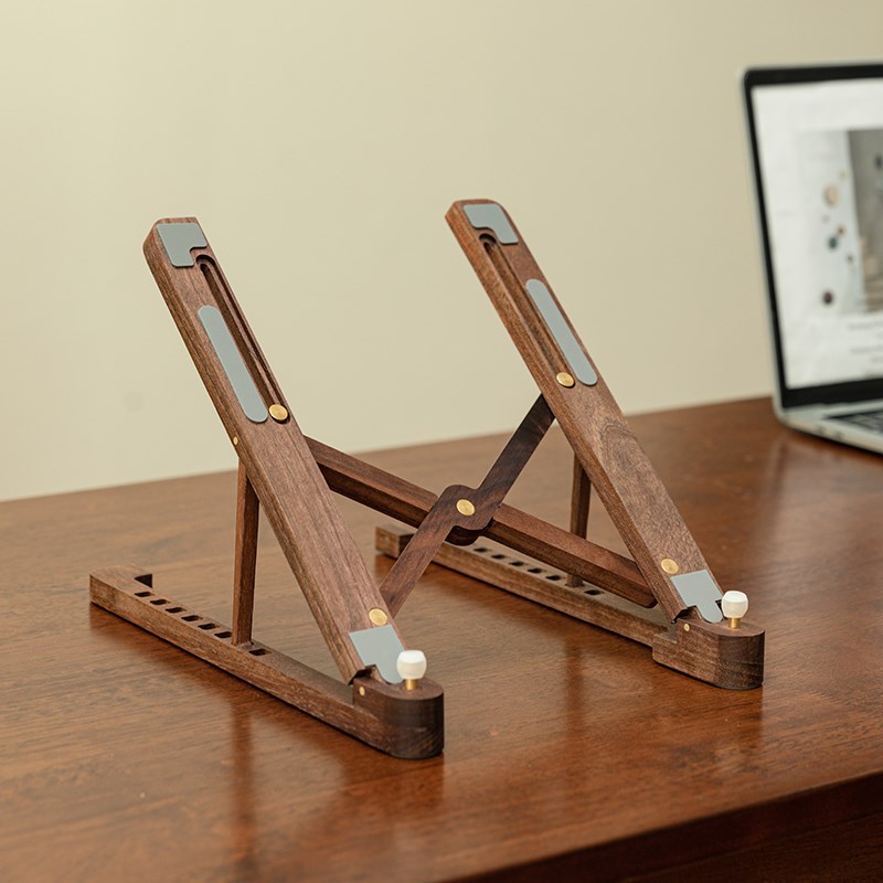 笔记本电脑支架办公平板桌面增高悬空可升降折叠散热便携木质托架