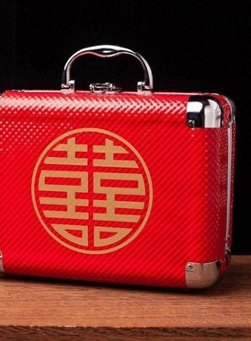 订婚样礼盒结六婚彩礼钱GVR3GihD盒娘陪嫁礼金箱金10新万彩礼箱三