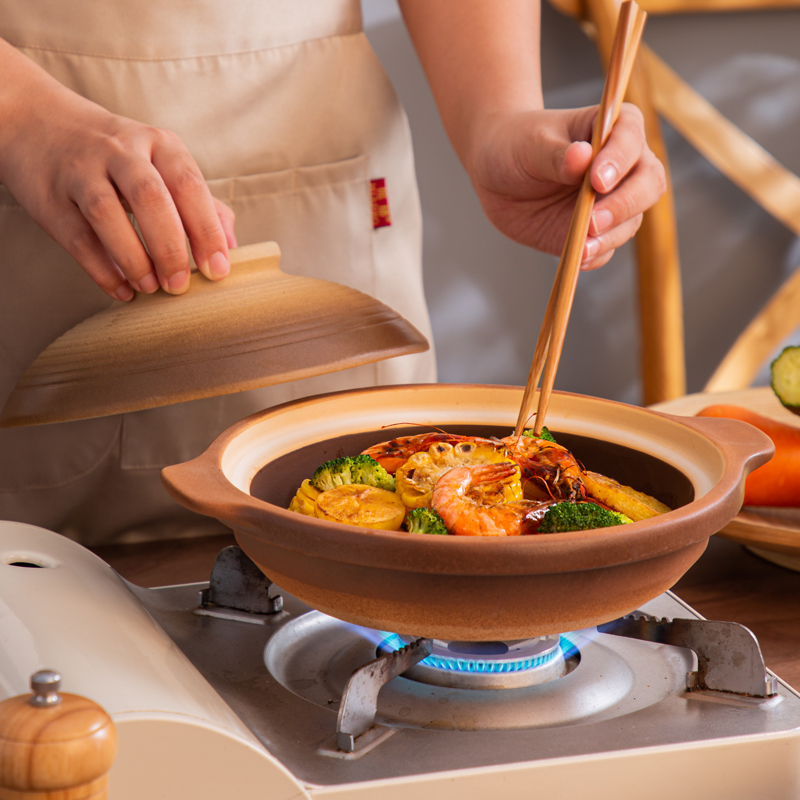 酒店专用浅平锅耐高温商用煲仔饭砂锅干烧浅口砂锅大号海鲜干锅