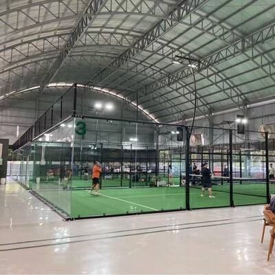 p草addle tennis板球运动0米20米带顶棚Padel 1court帕德网场球坪