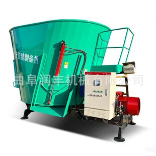甄选养殖场麦草粉碎搅拌机牛羊tmr牧场混合机9方直连青贮搅草机