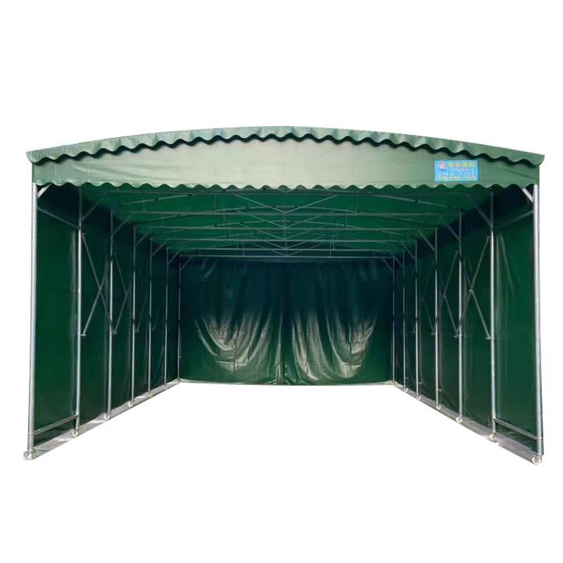 大型物流仓库推拉棚超大活动移动棚大排档帐篷移动式伸缩太阳车棚