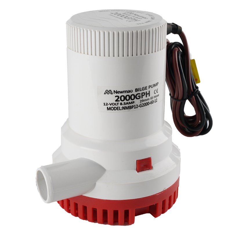 Newmao纽茂2000GPH舱底排水泵潜水泵12V24V直流游艇快艇配件