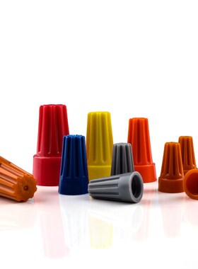 金笔现货P4大头橙色弹簧螺旋式压线帽P4H黄色旋转式接线闭端子