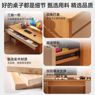 电脑桌家用学生写字桌简约现代S办公桌子卧室桌 书桌加厚桌面台式