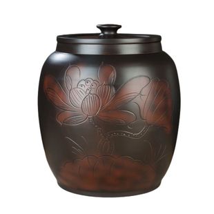 B过滤纯净水桶茶台泡茶抽水茶水 水缸陶瓷水桶家用储水用带盖老式