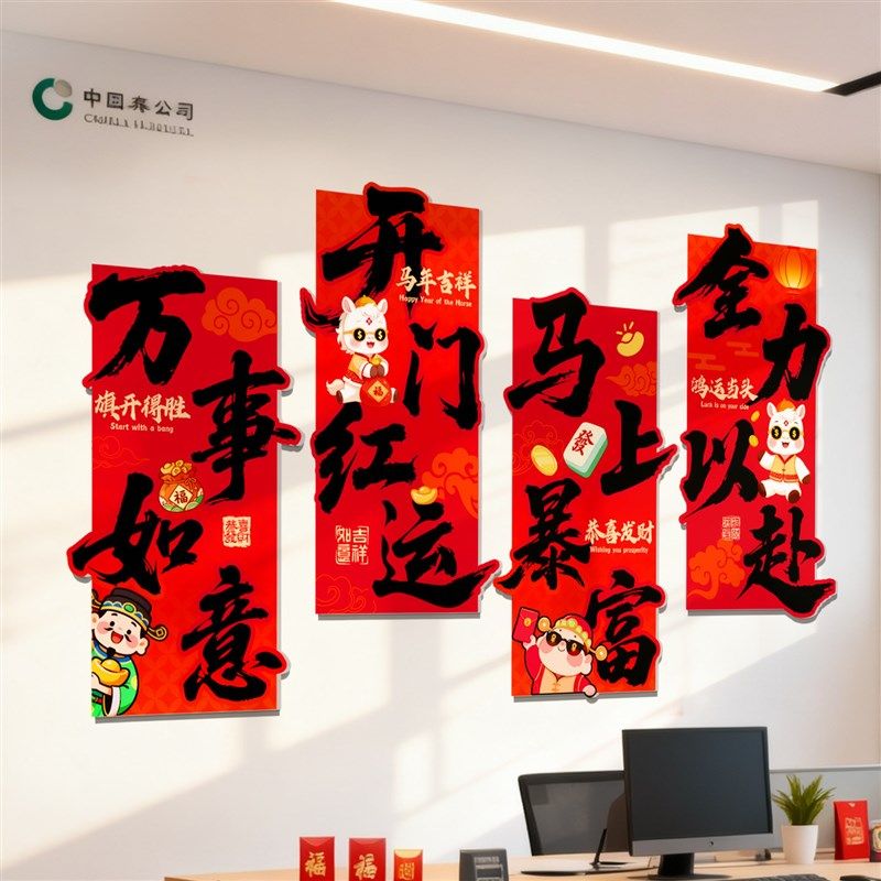 新年开门红办公室职场氛围布置墙面装饰保险公司励志标语kt板墙贴,节庆用品/礼品,节日装扮用品,淘宝优惠券,粉丝福利购,淘宝优惠卷
