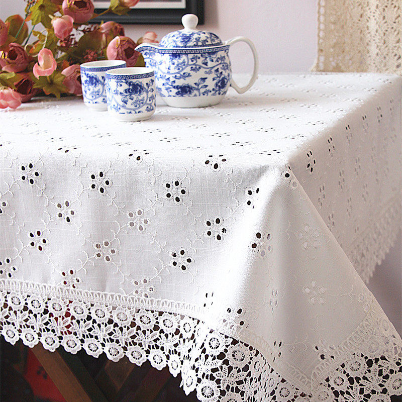 欧式田园蕾丝桌布in风电器防尘盖布刺绣茶几布床头柜布镂空盖巾,居家布艺,桌布,淘宝优惠券,粉丝福利购,淘宝优惠卷