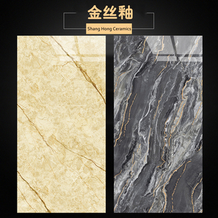 带客厅地砖瓷砖防滑耐磨地板砖釉金砖背景墙砖