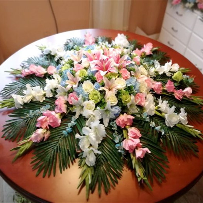 酒店圆形餐桌花仿真花摆花大转盘假花转盘花装饰花电动桌插花艺