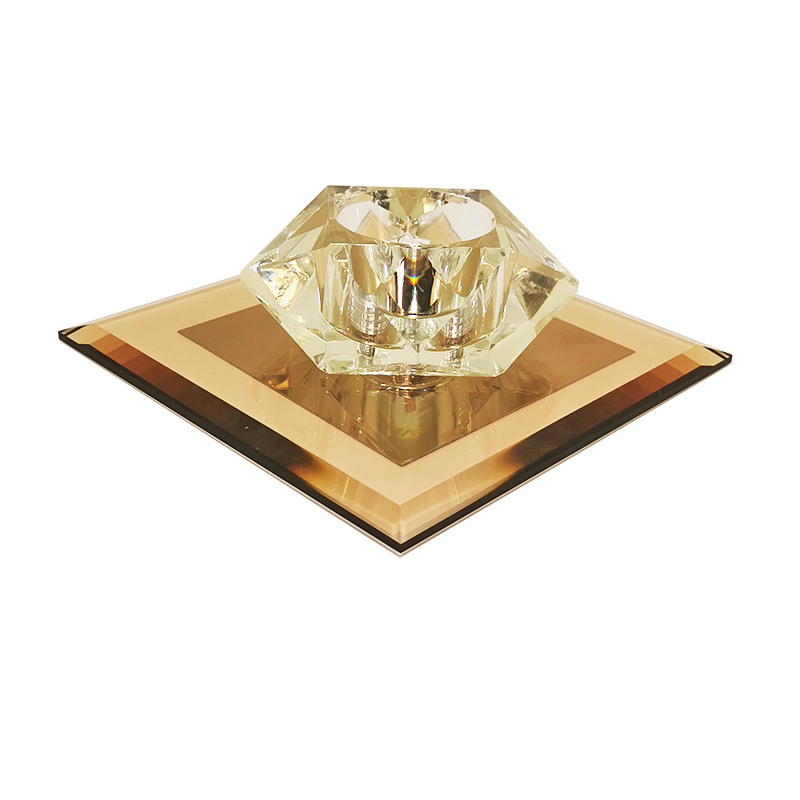 led正方形水晶射灯筒灯过道灯走廊灯门厅灯玄关灯嵌入式天花灯具